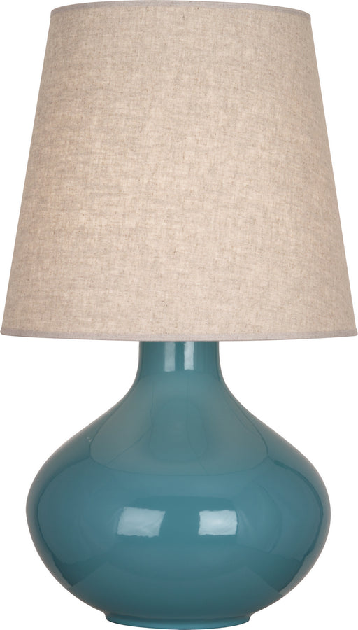 Robert Abbey - OB991 - One Light Table Lamp - June - Steel Blue Glazed Ceramic