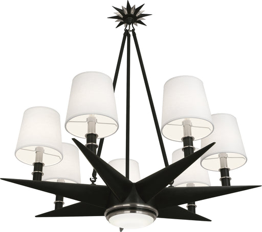 Robert Abbey - S1018 - Eight Light Chandelier - Cosmos - Deep Patina Bronze w/ Antique Silver/Frosted Glass Diffuser