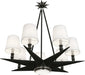 Robert Abbey - S1018 - Eight Light Chandelier - Cosmos - Deep Patina Bronze w/ Antique Silver/Frosted Glass Diffuser