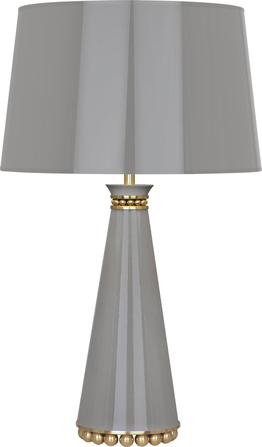 Robert Abbey - ST44 - One Light Table Lamp - Pearl - Smoky Taupe Lacquered Paint w/ Modern Brass