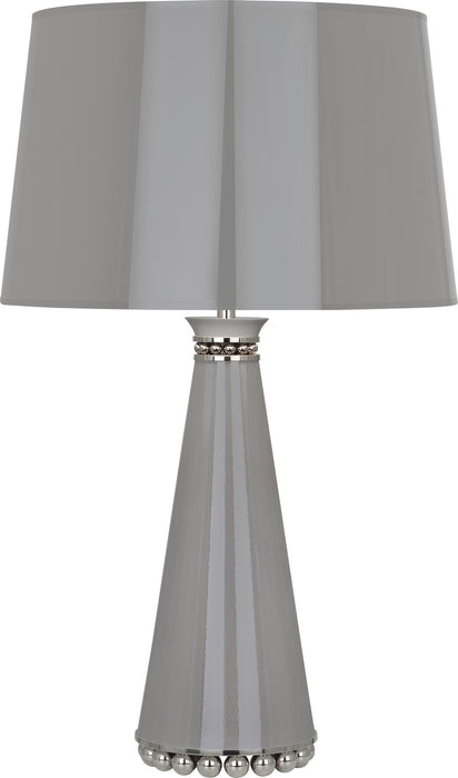 Robert Abbey - ST45 - One Light Table Lamp - Pearl - Smoky Taupe Lacquered Paint/Polished Nickel