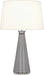 Robert Abbey - ST45X - One Light Table Lamp - Pearl - Smoky Taupe Lacquered Paint/Polished Nickel