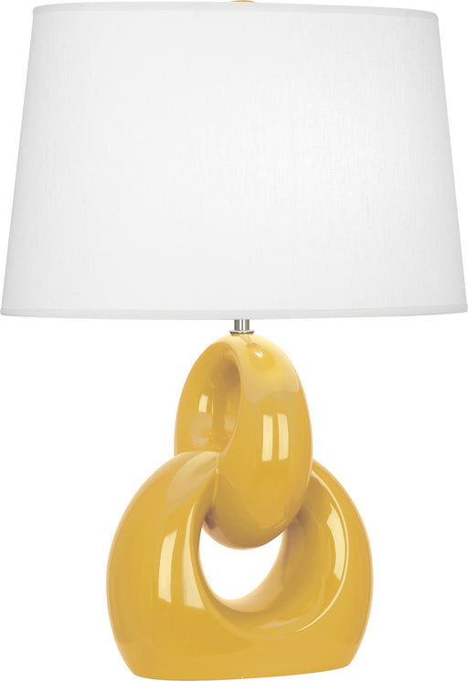 Robert Abbey - SU981 - One Light Table Lamp - Fusion - Sunset Yellow Glazed Ceramic w/ Polished Nickel