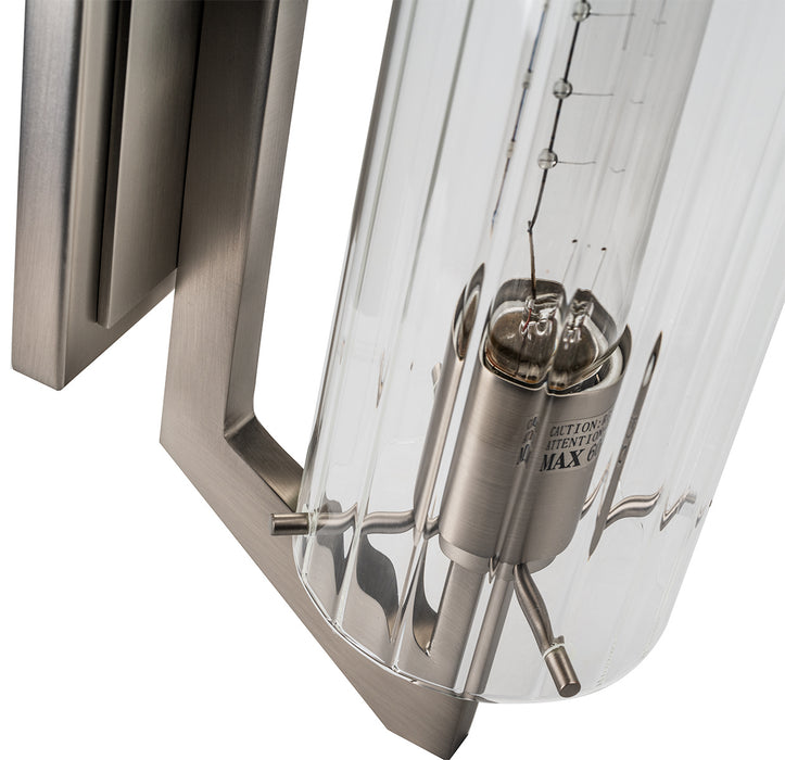 One Light Wall Sconce from the Faceted Sconce collection in Brushed Nickel finish
