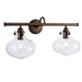 Norwell Lighting - 8262-AR-CL - Two Light Wall Sconce - Clara - Architectural Bronze