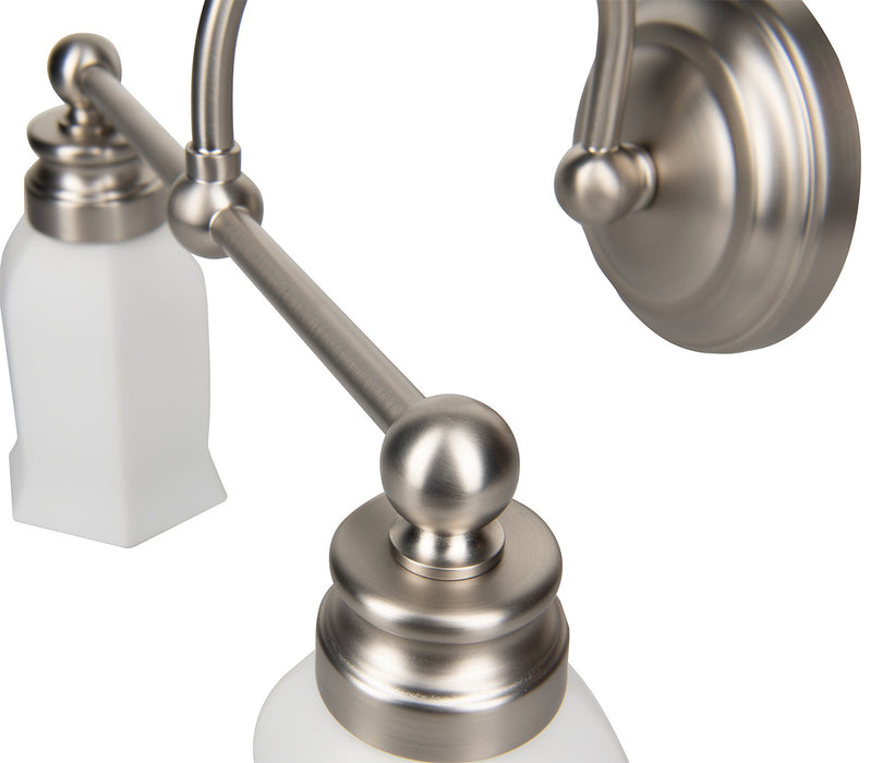 Two Light Wall Sconce from the Emily 2 Light Sconce collection in Brush Nickel finish