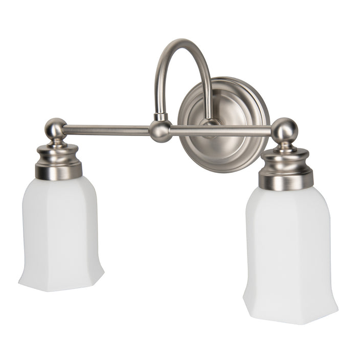 Two Light Wall Sconce from the Emily 2 Light Sconce collection in Brush Nickel finish
