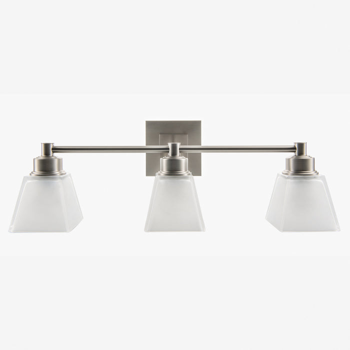 Three Light Wall Sconce from the Matthew 3 Light Scone collection in Brush Nickel finish
