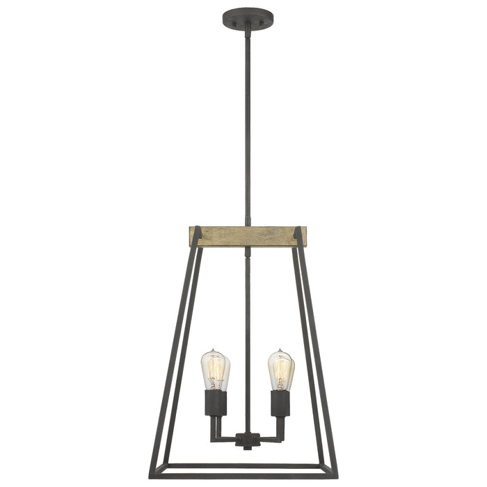 Four Light Foyer Pendant from the Brockton collection in Grey Ash finish