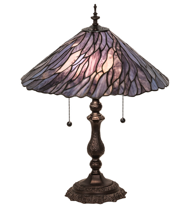 Meyda Tiffany - 218128 - Two Light Table Lamp - Willow - Mahogany Bronze