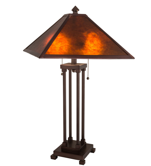 Meyda Tiffany - 218344 - Two Light Table Lamp - Mission - Mahogany Bronze