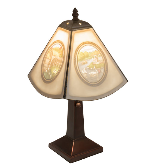 Meyda Tiffany - 218414 - One Light Accent Lamp - Lithophane - Antique