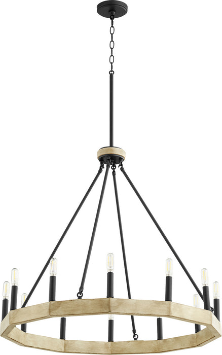 Quorum - 6189-12-69 - 12 Light Chandelier - Alpine - Noir w/ Driftwood finish