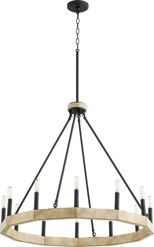 Quorum - 6189-12-69 - 12 Light Chandelier - Alpine - Noir w/ Driftwood finish