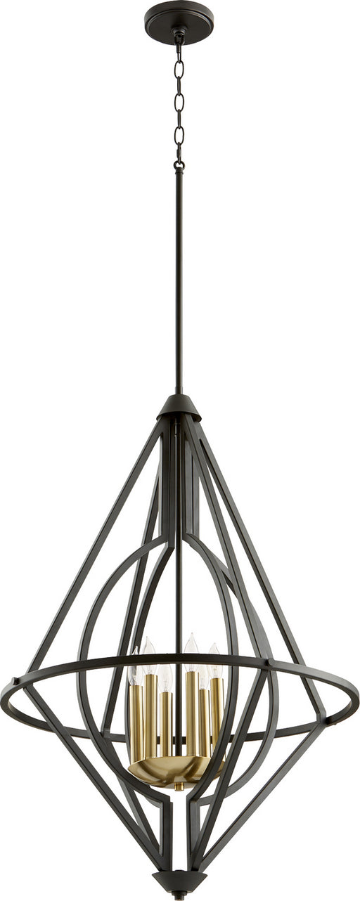 Quorum - 8065-6-69 - Six Light Pendant - Noir
