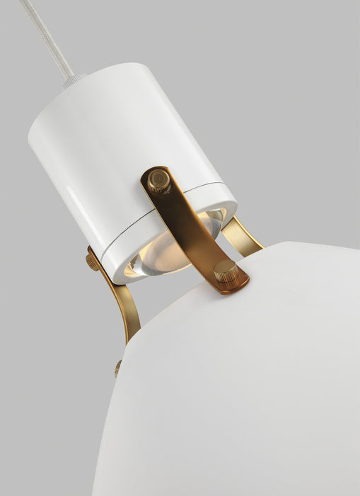 LED Pendant from the Brynne collection in Flat White finish