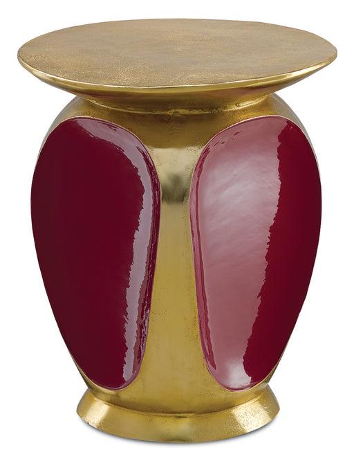 Currey and Company - 4000-0057 - Accent Table - Gold/Ruby