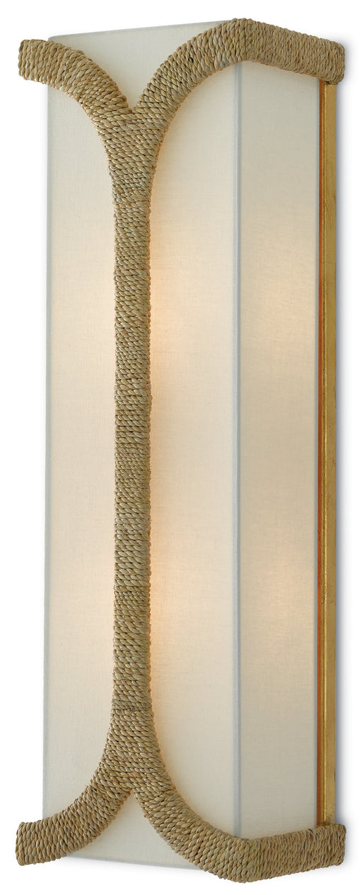 Currey and Company - 5000-0109 - Two Light Wall Sconce - Natural/Dark Contemporary Gold Leaf