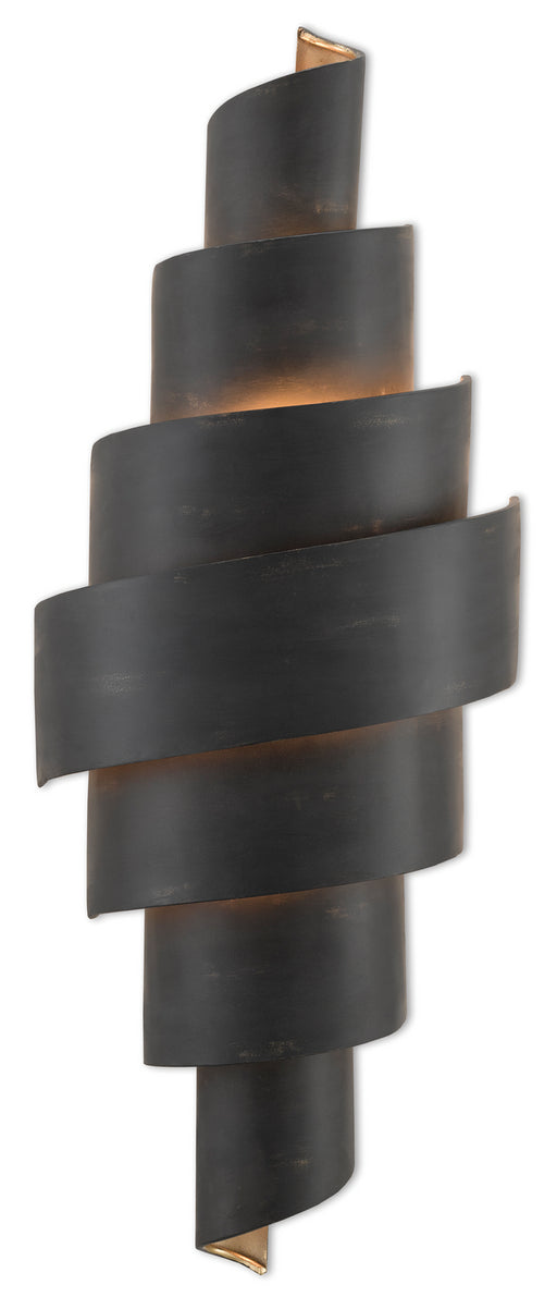 Currey and Company - 5000-0112 - Two Light Wall Sconce - French Black/Painted Gold