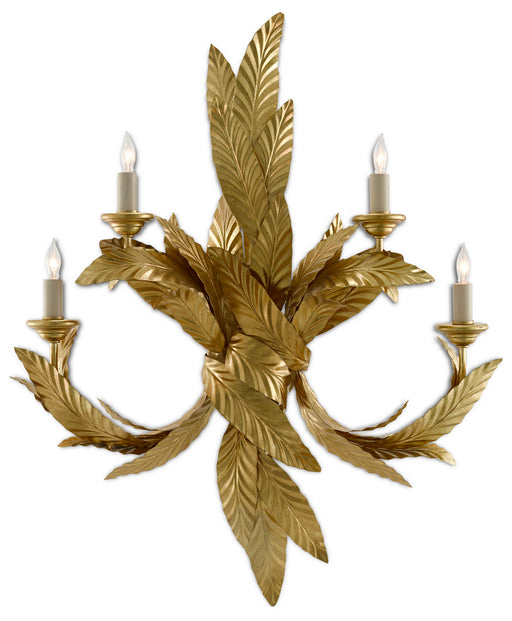 Currey and Company - 5000-0132 - Four Light Wall Sconce - Contemporary Gold Leaf