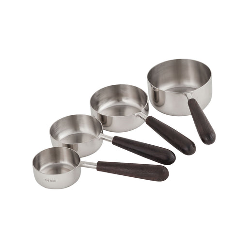 ELK Home - 619687 - Set of 4 Measuring Cups - Silversmith - Silver, Warm Teak, Warm Teak