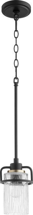One Light Pendant from the Lazo collection in Noir finish