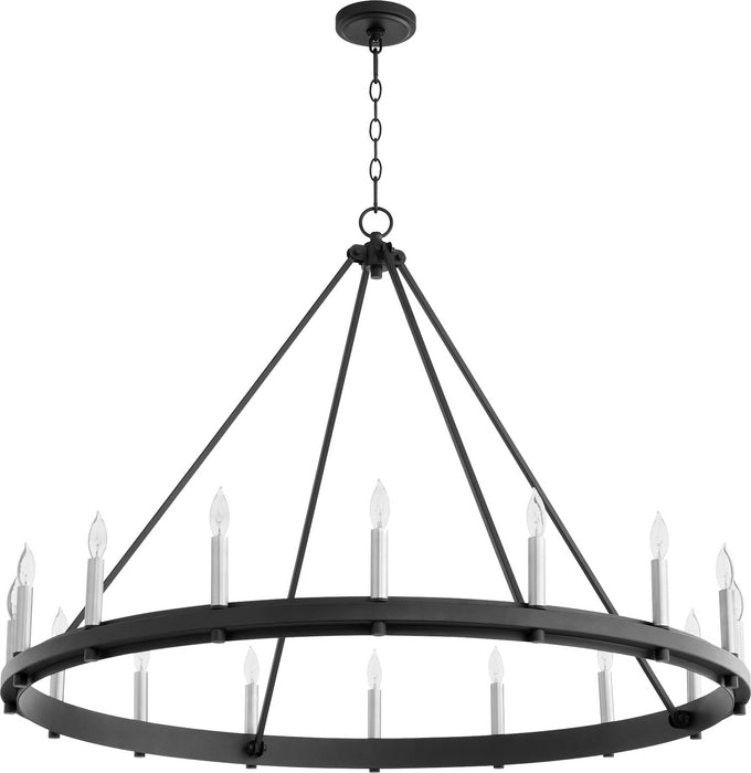 16 Light Chandelier from the Aura collection in Noir finish