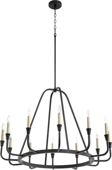 12 Light Chandelier from the Marquee collection in Noir finish
