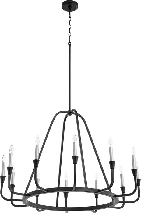 12 Light Chandelier from the Marquee collection in Noir finish