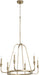 Quorum - 6314-6-60 - Six Light Chandelier - Marquee - Aged Silver Leaf