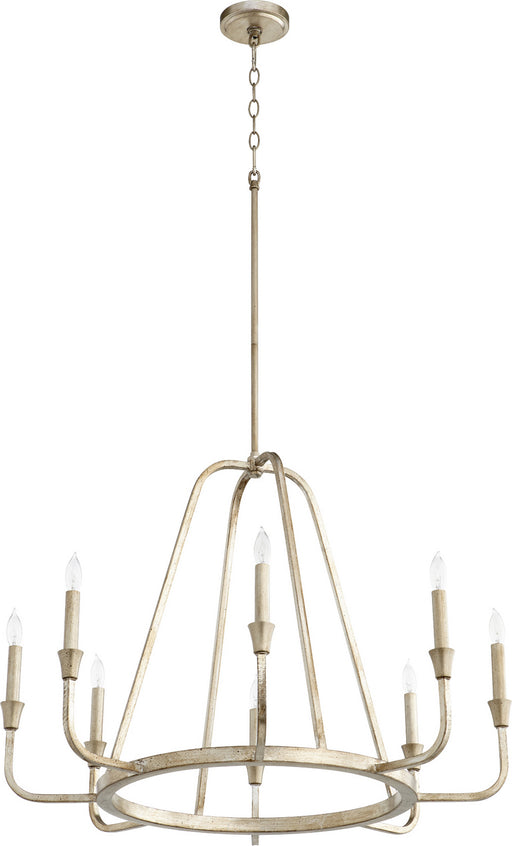 Quorum - 6314-8-60 - Eight Light Chandelier - Marquee - Aged Silver Leaf