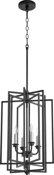 Four Light Entry Pendant from the Hammond collection in Noir finish