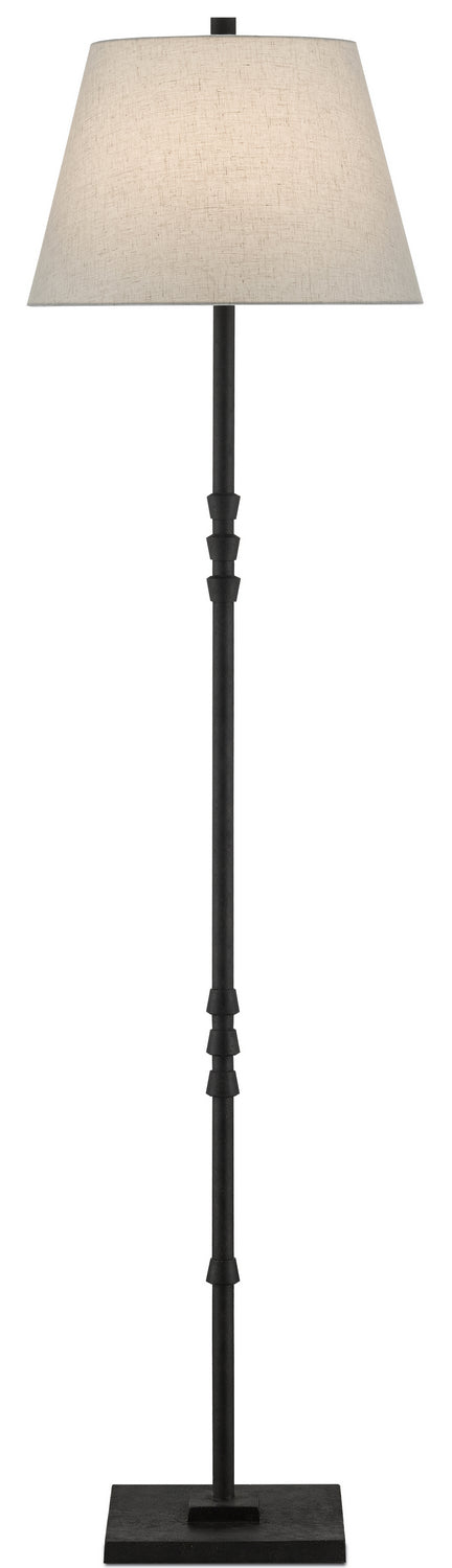 Currey and Company - 8000-0049 - One Light Floor Lamp - Molé Black