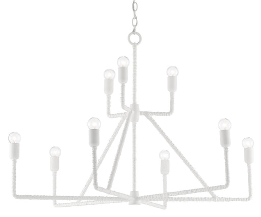 Currey and Company - 9000-0378 - Nine Light Chandelier - Gesso White
