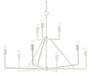 Currey and Company - 9000-0378 - Nine Light Chandelier - Gesso White