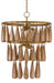 Currey and Company - 9000-0406 - Seven Light Chandelier - Vintage Brass/Natural