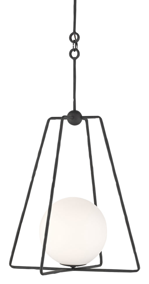 Currey and Company - 9000-0451 - One Light Pendant - Antique Bronze/White