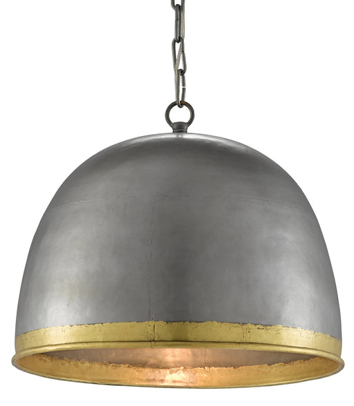 Currey and Company - 9000-0477 - One Light Pendant - Pewter/Polished Brass
