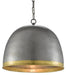 Currey and Company - 9000-0477 - One Light Pendant - Pewter/Polished Brass