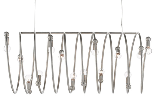 Currey and Company - 9000-0504 - 14 Light Chandelier - Contemporary Silver Leaf