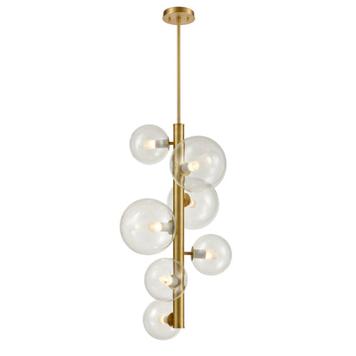 DVI Lighting - DVP27049VBR-CL - Seven Light Foyer Pendant - Courcelette - Venetian Brass w/ Clear Glass