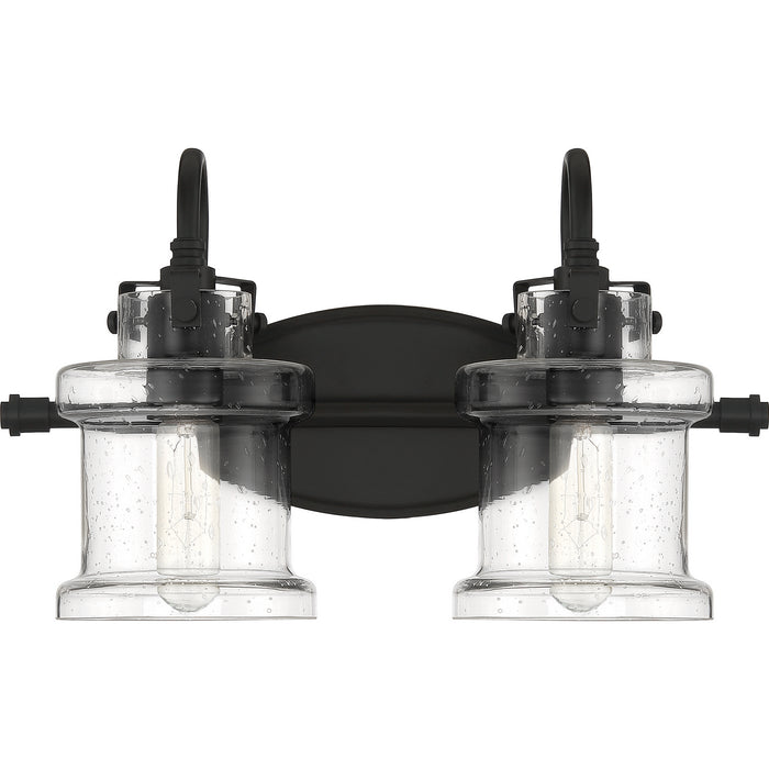 Two Light Bath Fixture from the Danbury collection in Earth Black finish