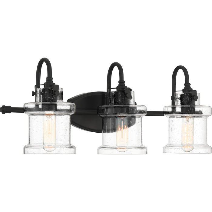 Three Light Bath Fixture from the Danbury collection in Earth Black finish