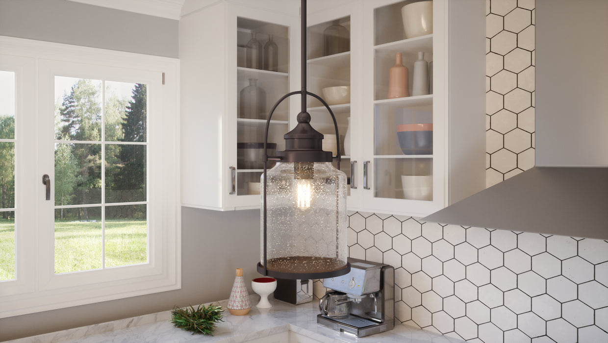 One Light Mini Pendant from the Payson collection in Western Bronze finish