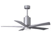 Matthews Fan Company - PA5-BN-BW-52 - 52``Ceiling Fan - Patricia - Brushed Nickel