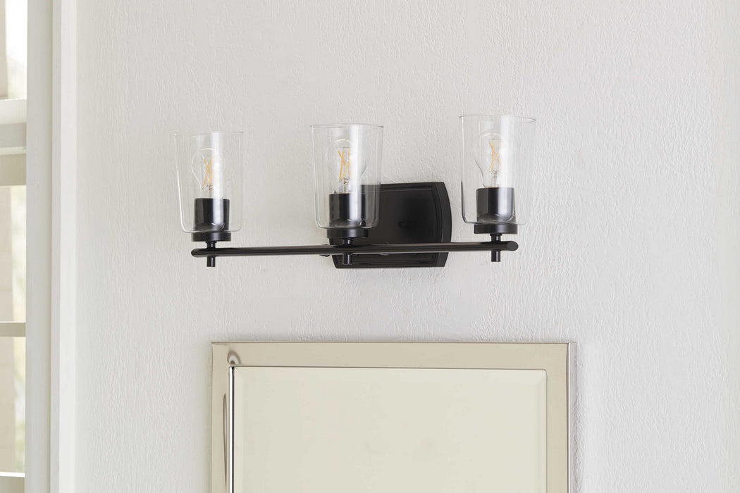 Three Light Bath & Vanity from the Adley collection in Black finish