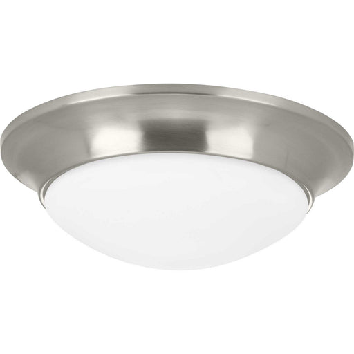 Progress Lighting - P350146-009 - One Light Flush Mount - Etched Glass Close-to-Ceiling - Brushed Nickel