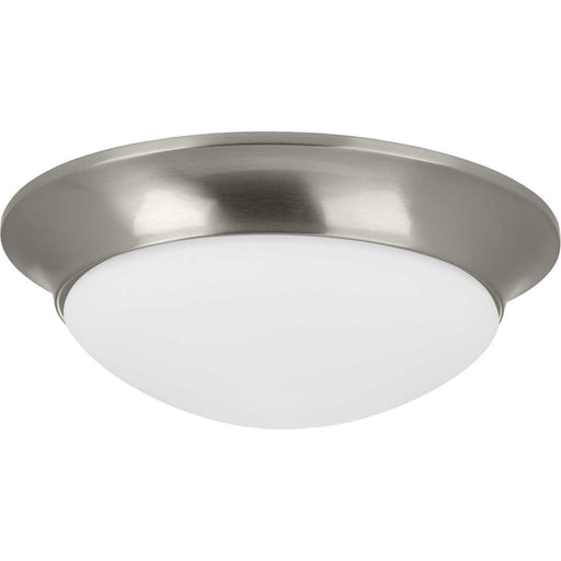 Progress Lighting - P350147-009 - Two Light Flush Mount - Etched Glass Close-to-Ceiling - Brushed Nickel