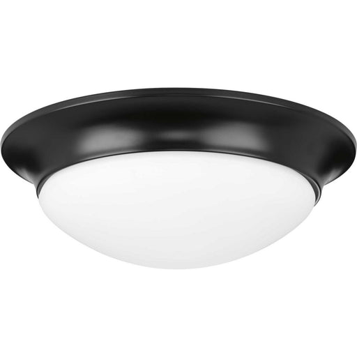 Progress Lighting - P350147-031 - Two Light Flush Mount - Etched Glass Close-to-Ceiling - Black