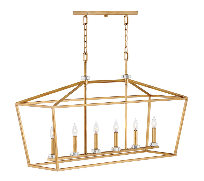 Hinkley - 3539DA - Six Light Chandelier - Stinson - Distressed Brass